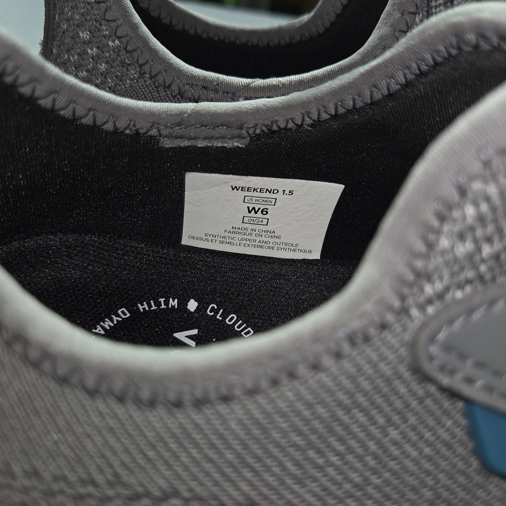 Vessi Women's Weekend 1.5 Sneaker Concrete Gray Lightly Worn Waterproof - Picture 6 of 11